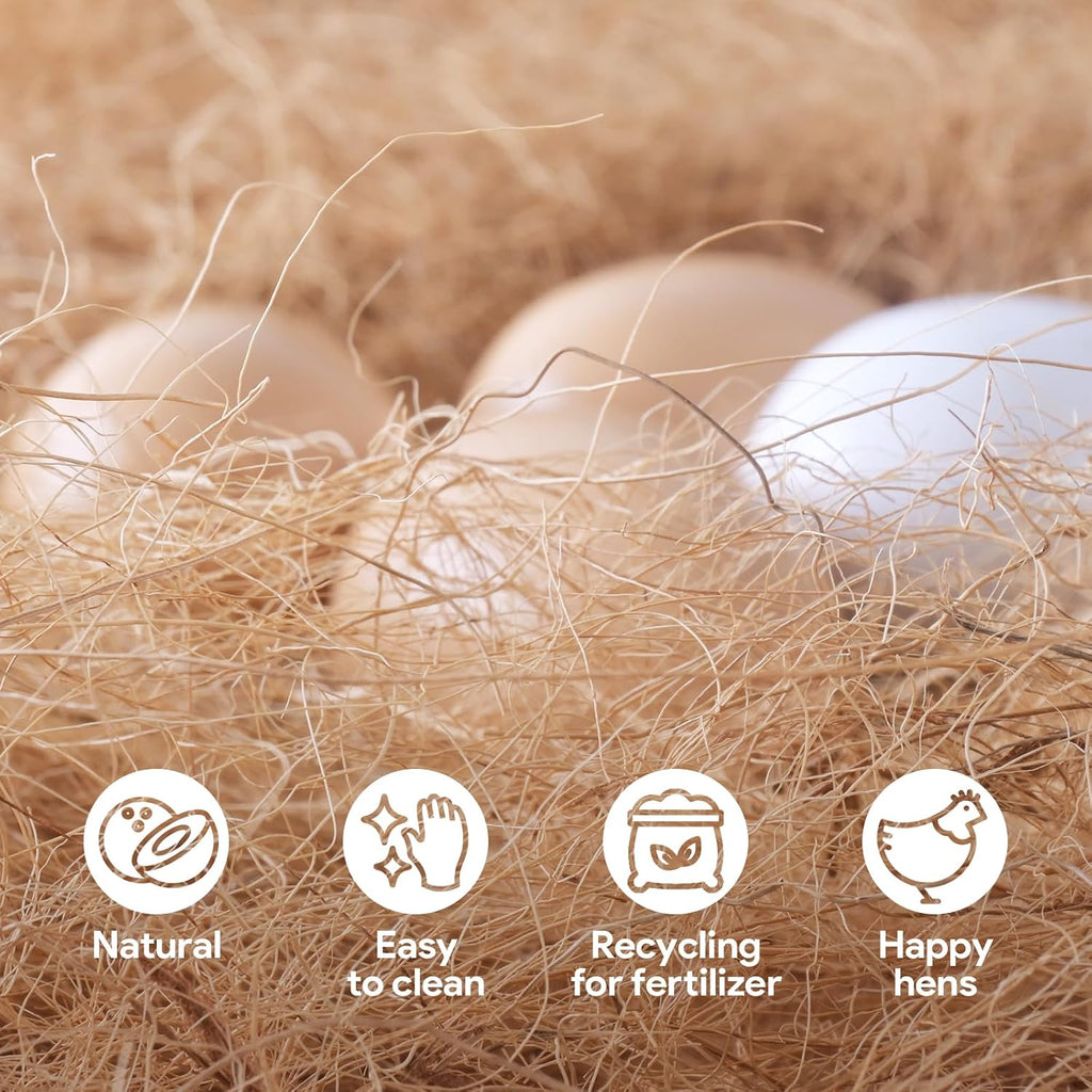 Laying Hen Nesting Pads, Premium Bedding for Chicken Nesting Box, Chicken Coop Accessories, 13x13, 6 Pieces (2 Pack)