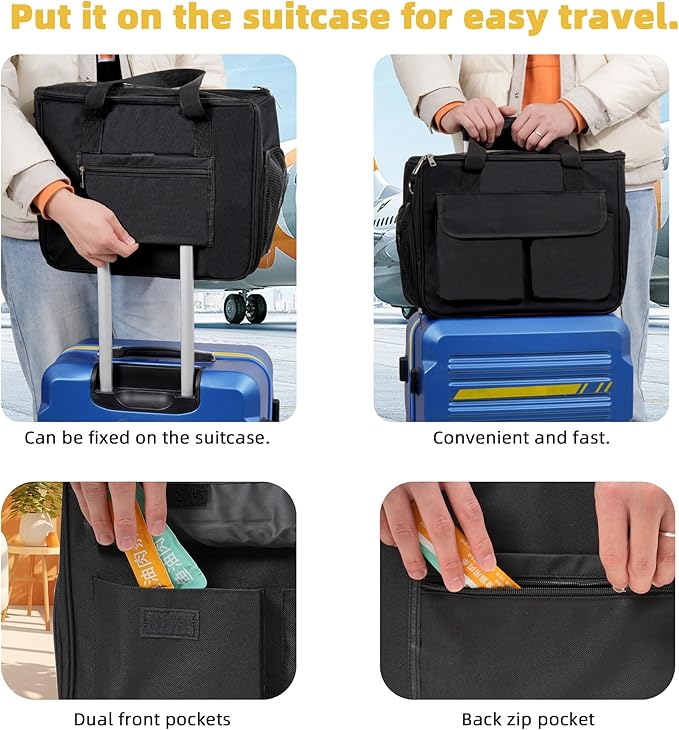 Cat & Dog Carrier for Pets Up to 15 Lbs, Airline Approved Soft-Sided - Image 7