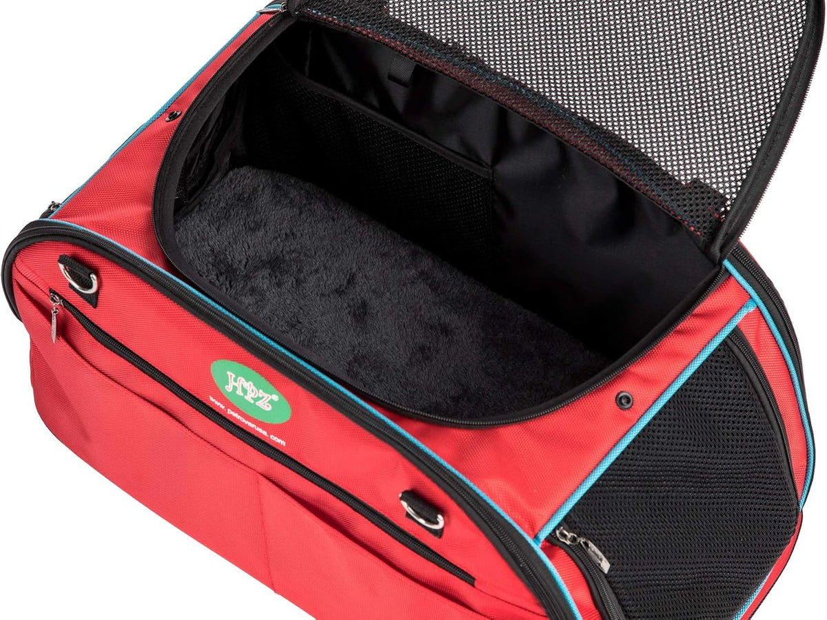 HPZ Multi-Functional Pet Travel Carrier Bag/Backpack/Car Seat/Airline in-Cabin Compatible (21x11x10in.)