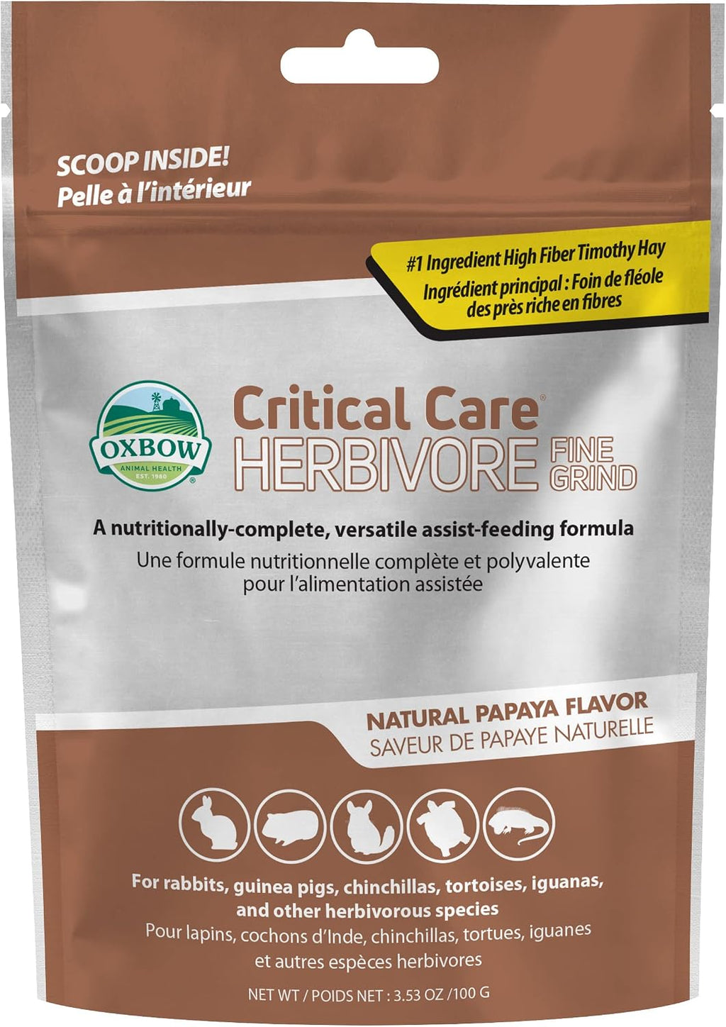 Oxbow Critical Care Herbivore, Rabbit & Guinea Pig, Apple Banana, 141 g