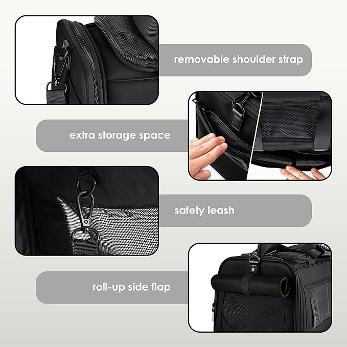 TSA Airline Approved PU Leather Luxury Pet Carrier - Image 4