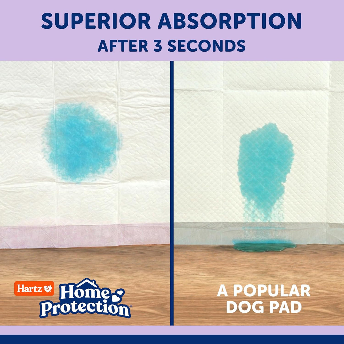 Hartz Home Protection Lavender Scented Odor Eliminating Dog Pads, 50 Count