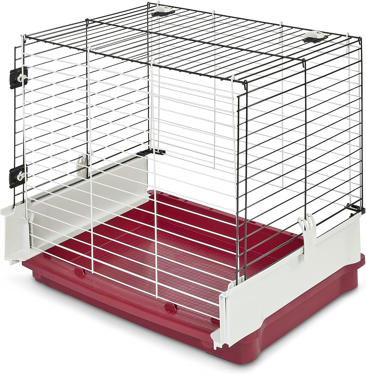 Midwest Homes for Pets Deluxe Rabbit & Guinea Pig Cage, X-Large, White & Red