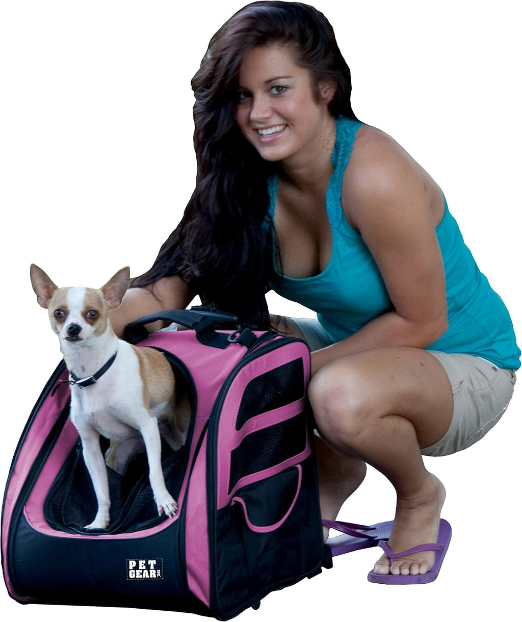 Pet Gear I-GO2 Roller Backpack, Large Traveler, Pink