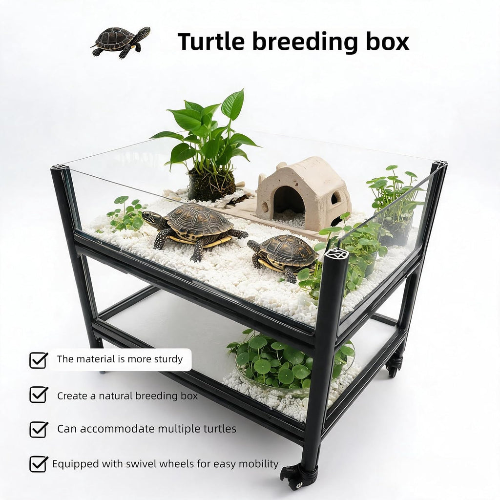 Aluminum Alloy Turtle Terrarium Enclosure with Stand
