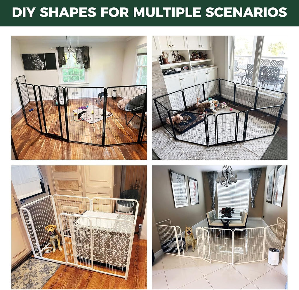 FXW Homeplus Indoor Dog Playpen, 40" H, 8 Panels, for Medium & Large Dogs