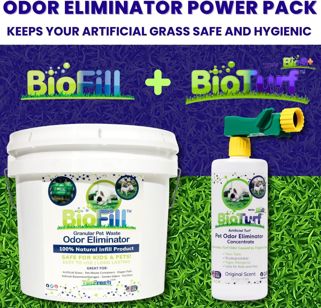 BioTurf Mini Power Pack Artificial Turf Cleaner 32oz Spray & 8lb Infill