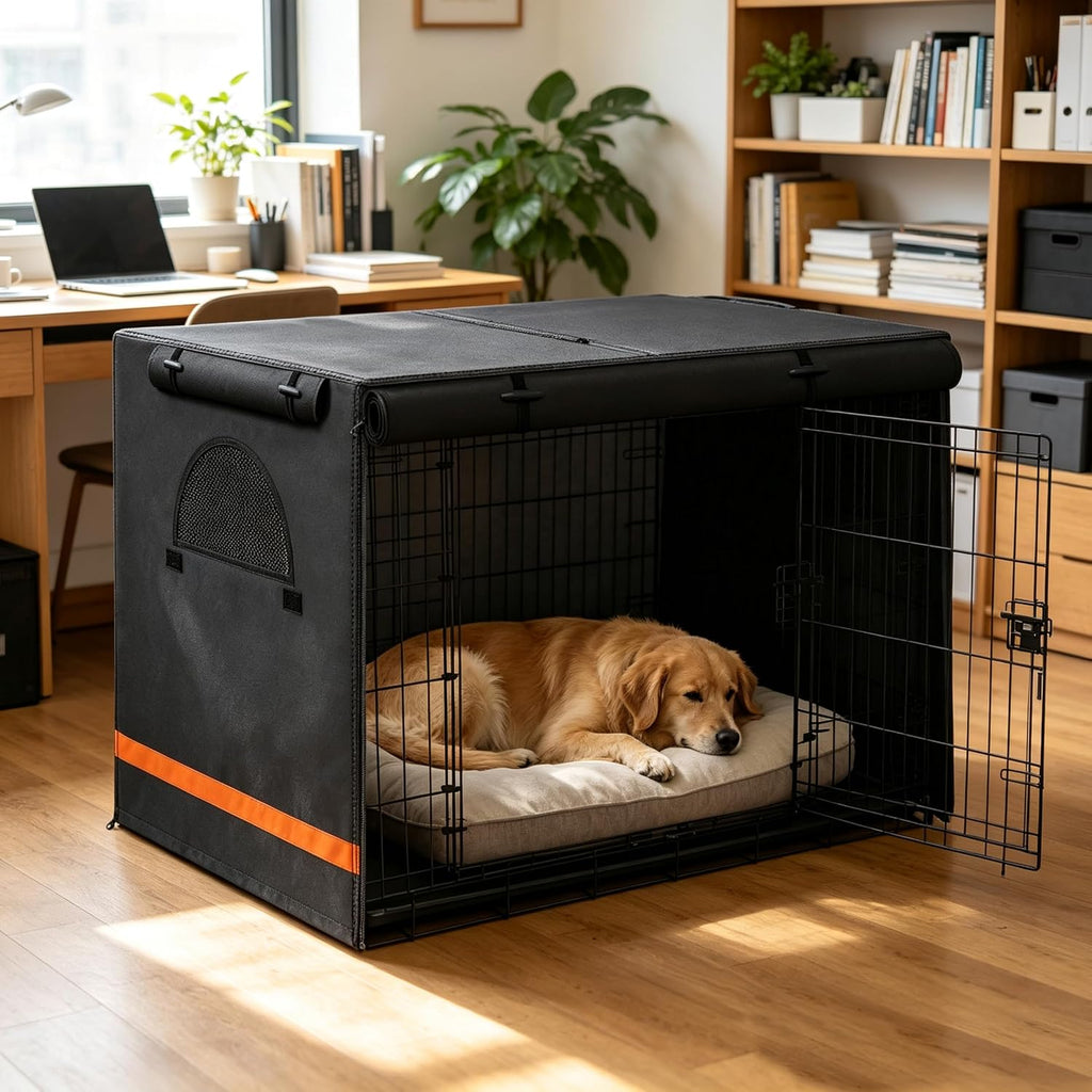 Heavy Duty Dog Crate Cover 36 in,Polyester Kennel Sunshade
