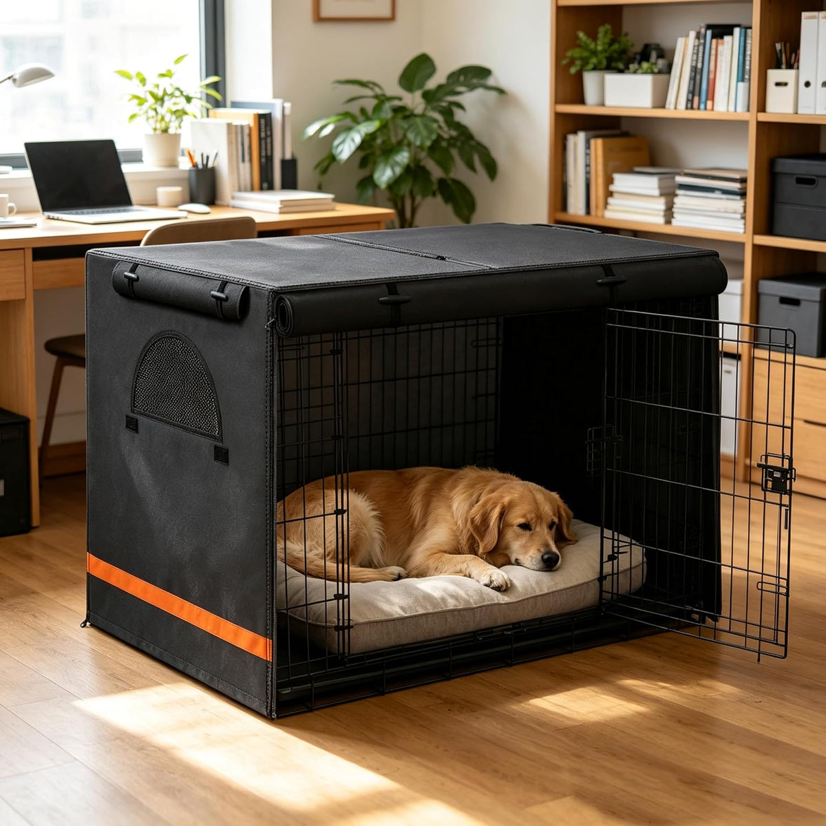 Heavy Duty Dog Crate Cover 36 in,Polyester Kennel Sunshade
