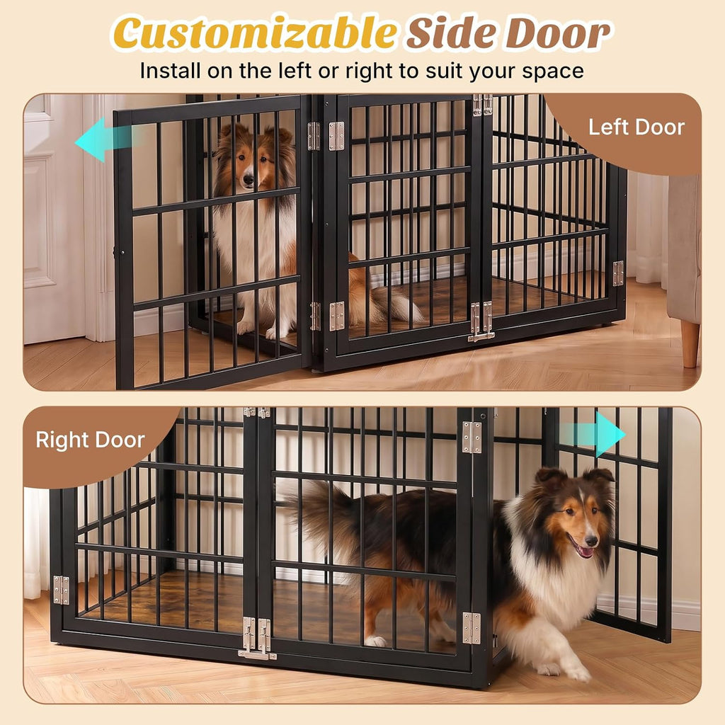 DUMOS Dog Crate Furniture 42 Inch Indoor Crate for Large Dog Wooden Kennel