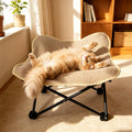Foldable Cat Hammock Bed, Elevated Sisal Scratching Lounge with Metal Frame