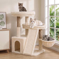 Heybly Compact Cat Tree with Big Scratcher, Stable Cat Tower HCT206SMJ
