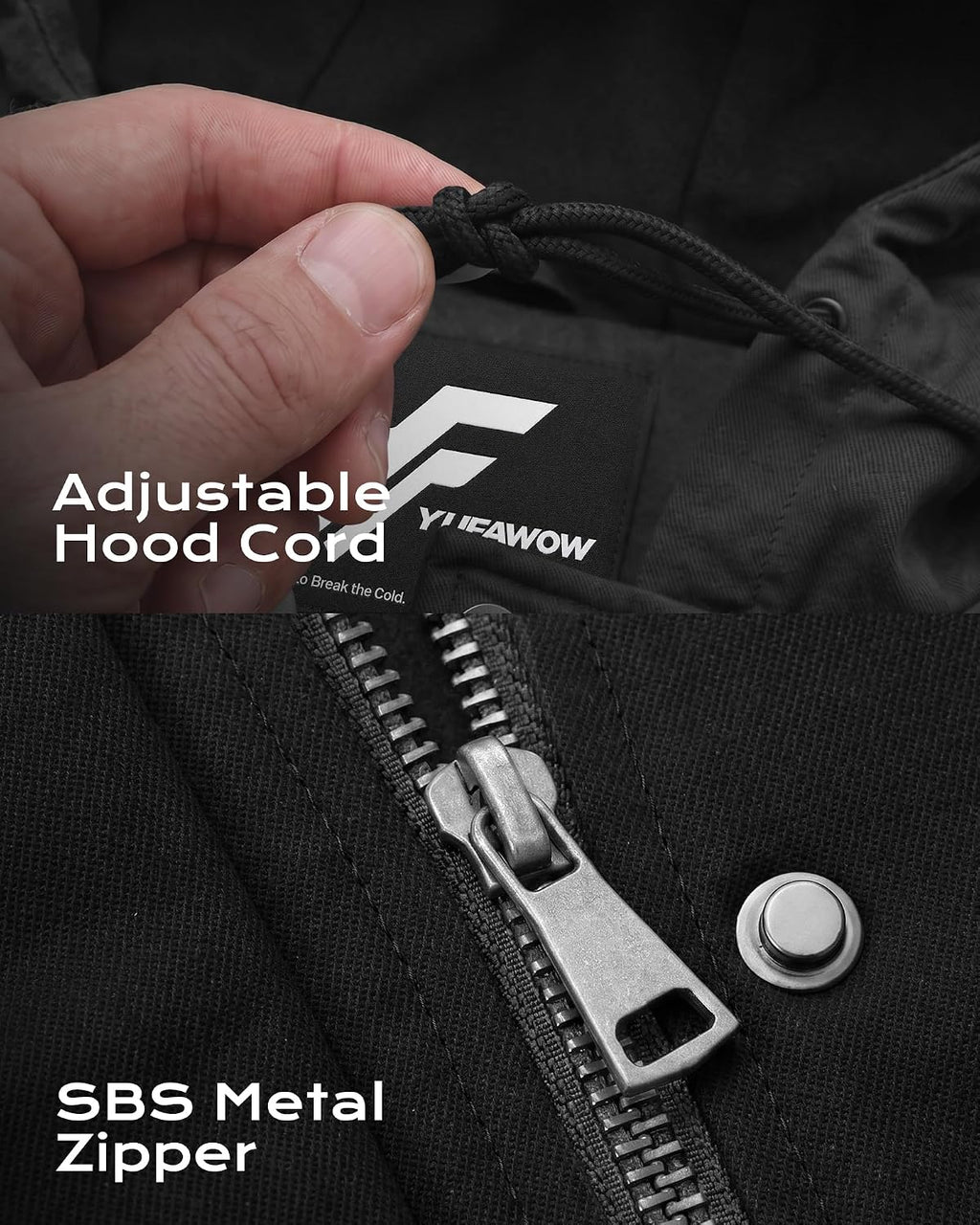 Yufawow Men Detroit Jacket Warm Fleeced Lined Heavy Duty for Cold Weather Outdoor Work Winter Casual Clothes