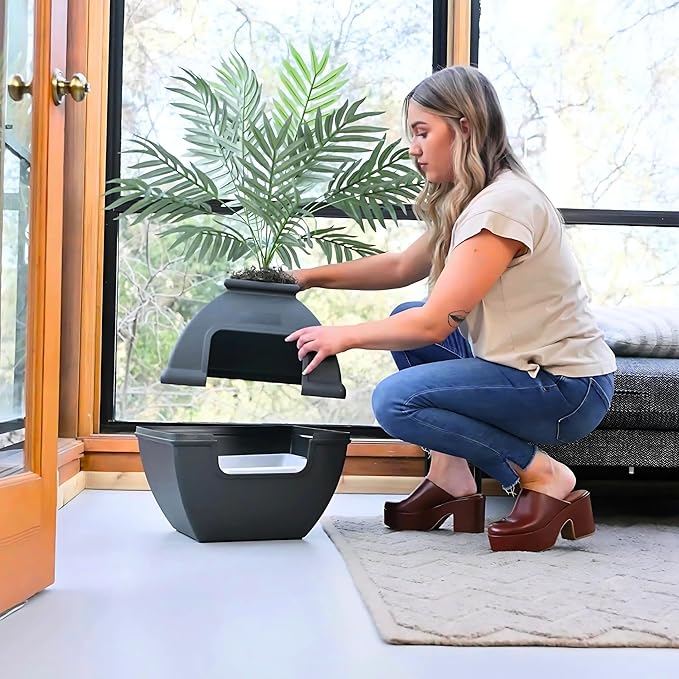 Good Pet Stuff Hidden Litter Box Planter, Decorative Cat Litter Enclosure - Image 15