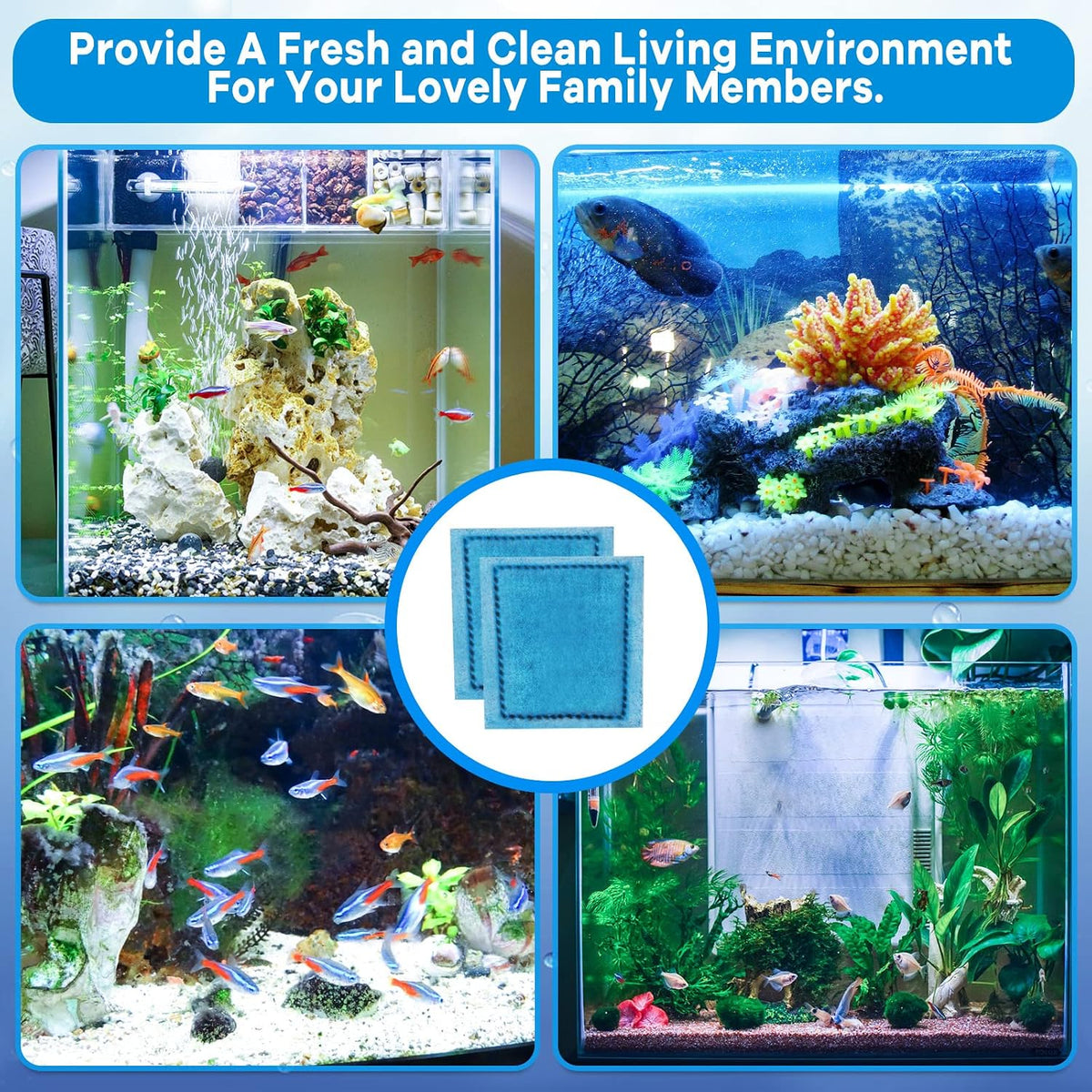 xbbwmrs 9 PCS Aquarium Filter Cartridge Compatiable with Aqua-Tech Filters (EZ-Change #3) Fish Tank Filter Cartridge Compatiable with Aqua-Tech 20-40 & 30-60 Power Filter