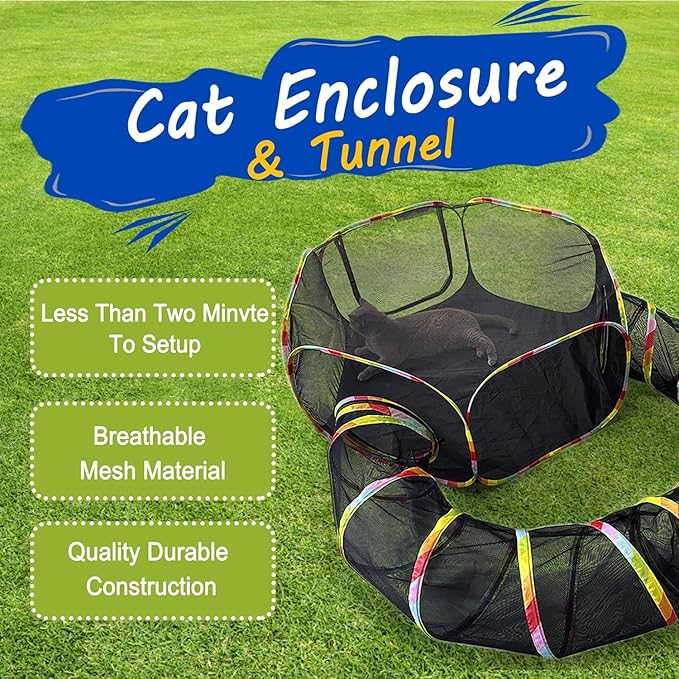 Outdoor Cat Enclosure, Portable Cat Tents - Image 4