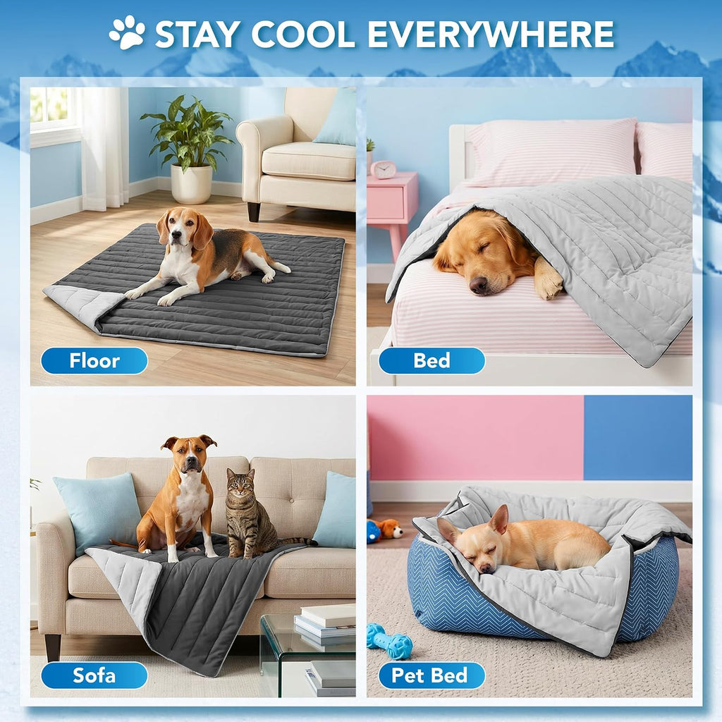 PetAmi Dog Cooling Mat Blanket Pet Pad for Small Medium Cat, Small, 24x32
