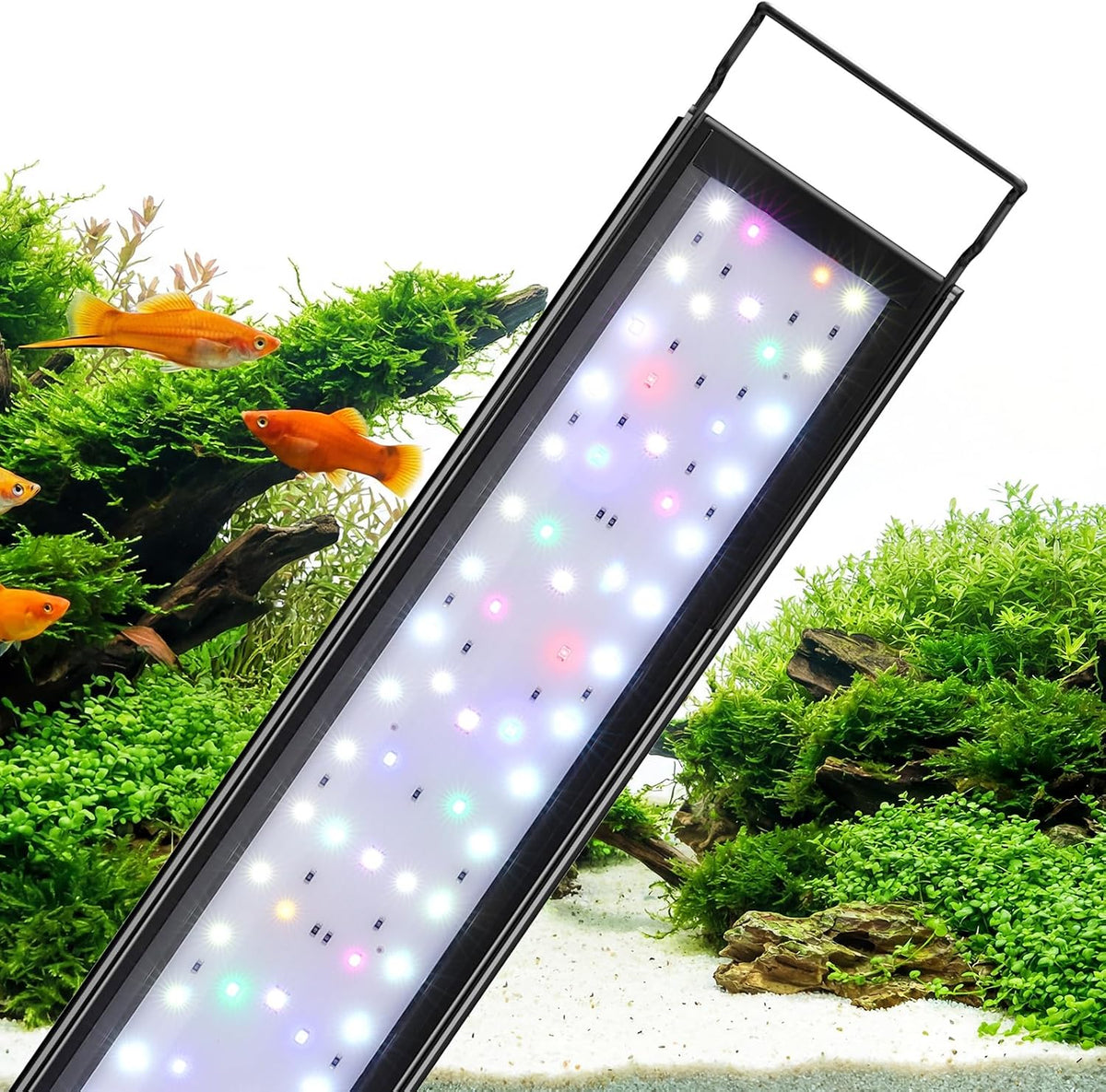 hygger IP68 Waterproof LED Aquarium Light 24/7 Cycle Full Spectrum Fish Tank Light with Timer Adjustable Brightness 12 Colors Aquarium Lamp for 25-30 in Freshwater Planted Tank