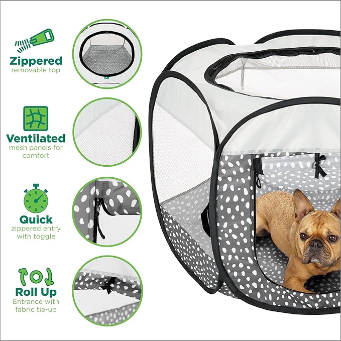 Furhaven Portable Dog Playpen Cat Tent, Pet Playground, Kennel Foldable Indoor - Image 3