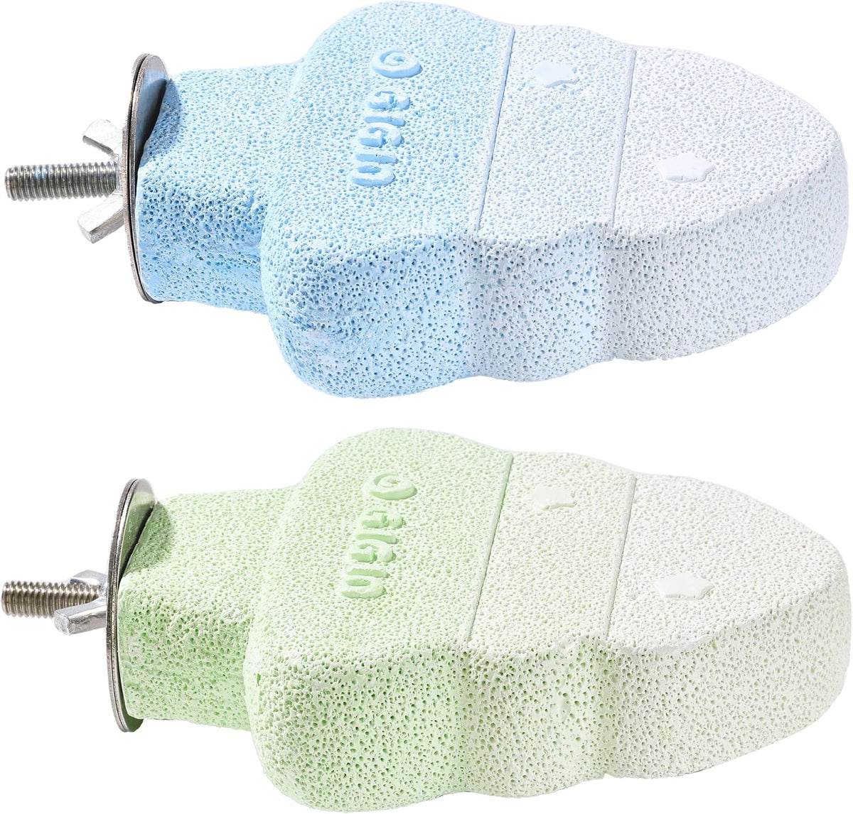 Parrot Perch Nails & Beak/Toe Grinding Stone Bird Perch for Cage 2 Pack