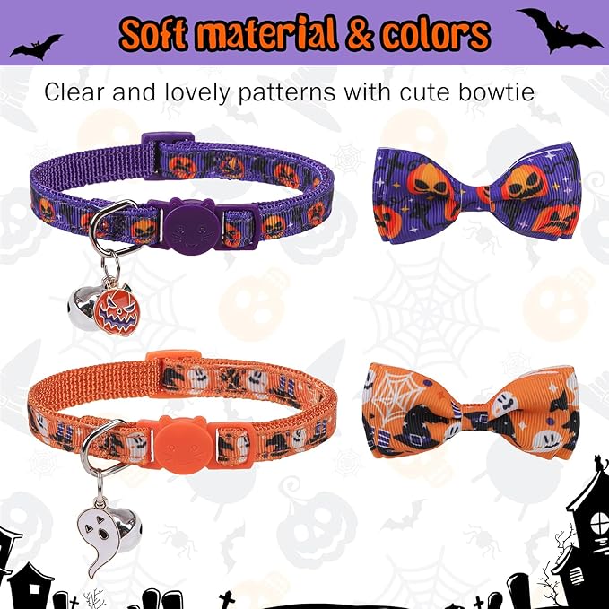 SCENEREAL Halloween Cat Collar Breakaway 3 Pack, Safety Collars, Pet Accessory - Image 5