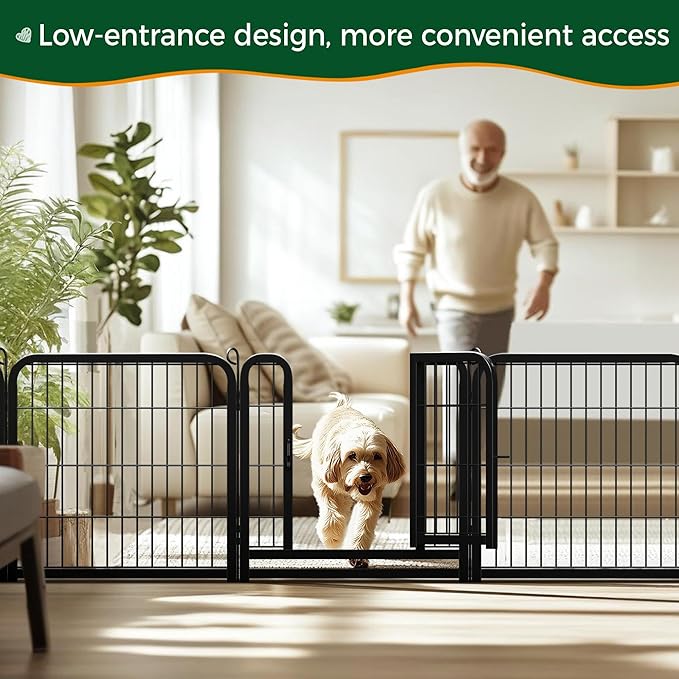Yaheetech Dog Playpen Outdoor, 24 inch 8 Panels Dog Pen Indoor Heavy Duty Puppy - Image 5