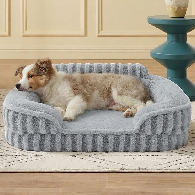 LE SURE Cute Dog Bed Medium Size Dog, Orthopedic Waterproof Medium Pet Beds by Lesure