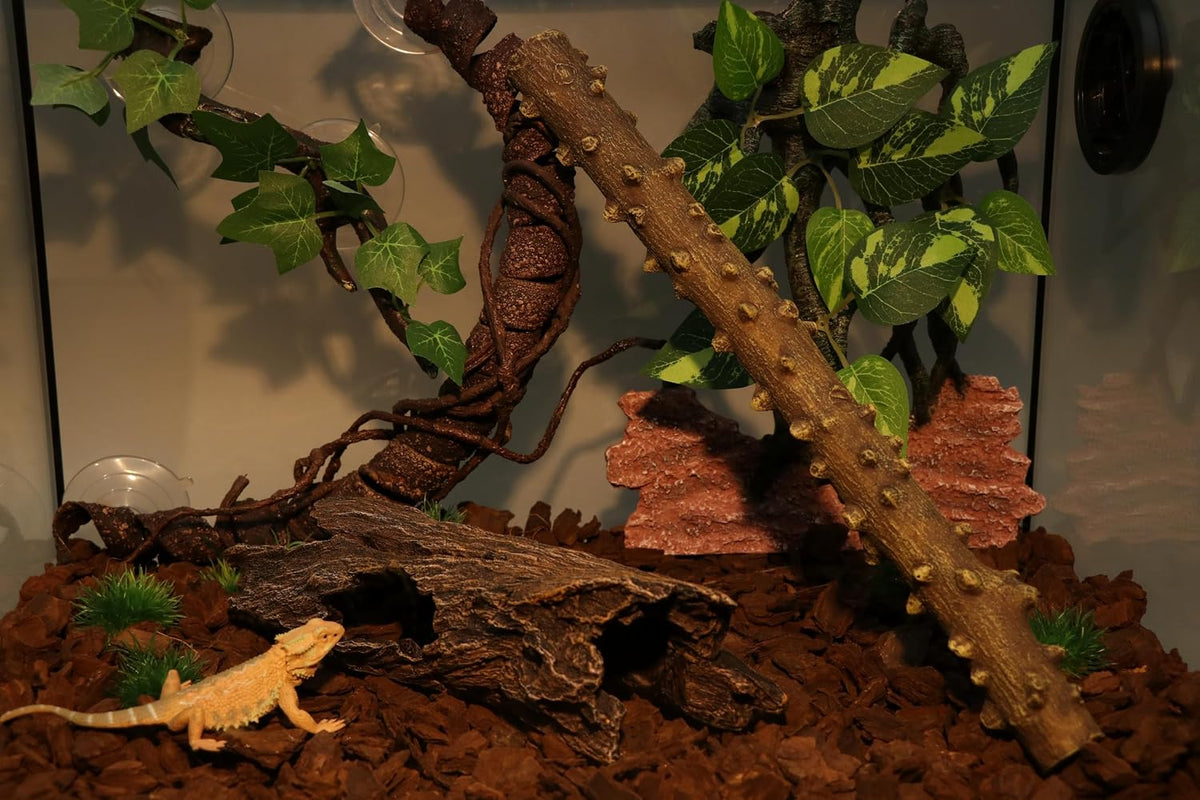 AQUA KT Reptile Hideout Terrarium Tree Trunk Hollow Log Cork Bark for Snake