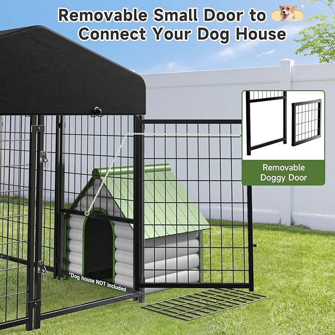 2PCS Dog Kennel Outdoor, Outside Dog Kennel - Image 2