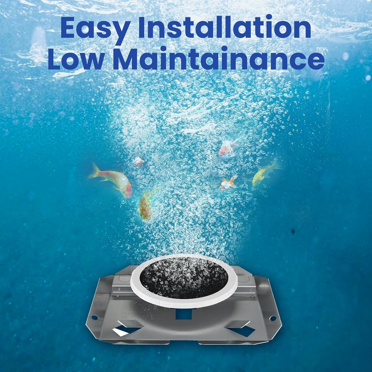 Self Sink Pond Aerator Diffuser Disc Weighed with 2 Clamps