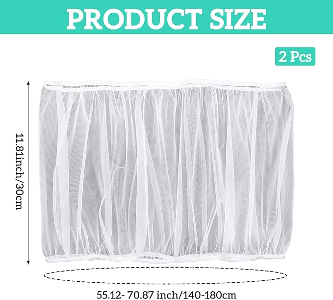 2 Pcs Bird Cage Cover Universal Bird Cage Seed Catcher, Breathable Nylon Mesh - Image 2