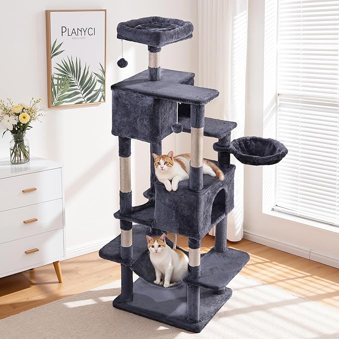 Cat Tree for Indoor Cats, 66 Inches Cat Tower - Image 7