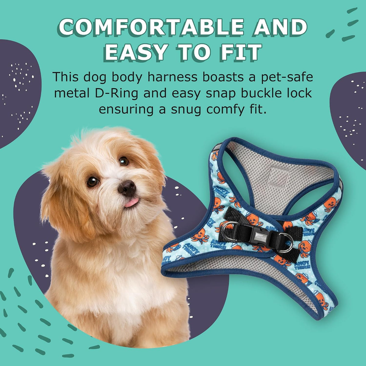 FuzzYard Ahoy There! Step in Dog Harness | Size M | Comfortable Fit for Everyday Walking & Training