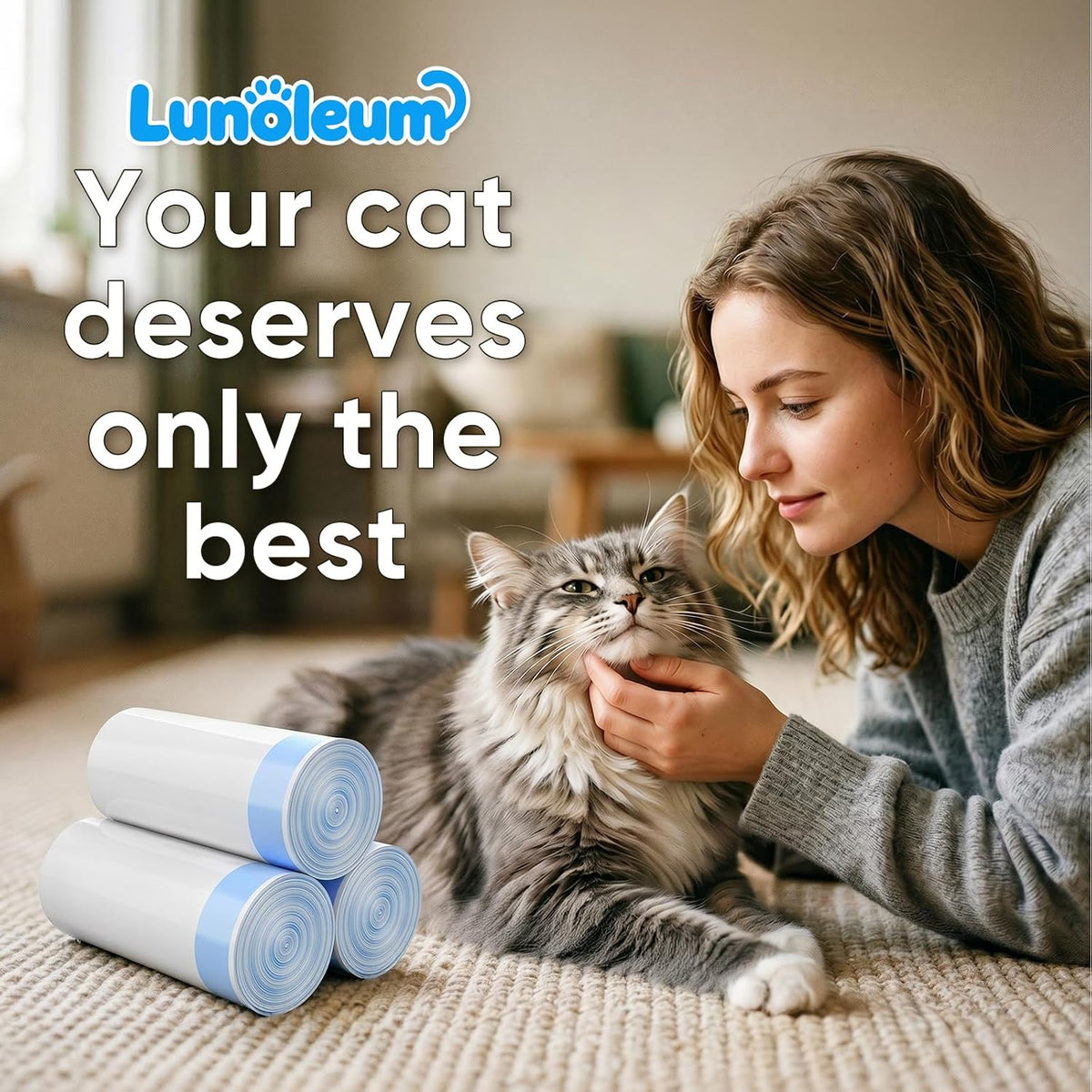 33 Count Jumbo Cat Litter Box Liners,36" X 18" Cat Litter Bags