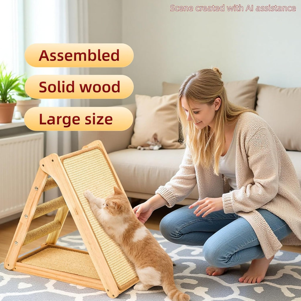 Cat Scratcher, Pre-Assembled Sisal Post for Indoor Cats