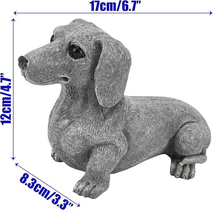 Dachshund Statue 6.7'' x 4.7'' Garden Decor - Image 2