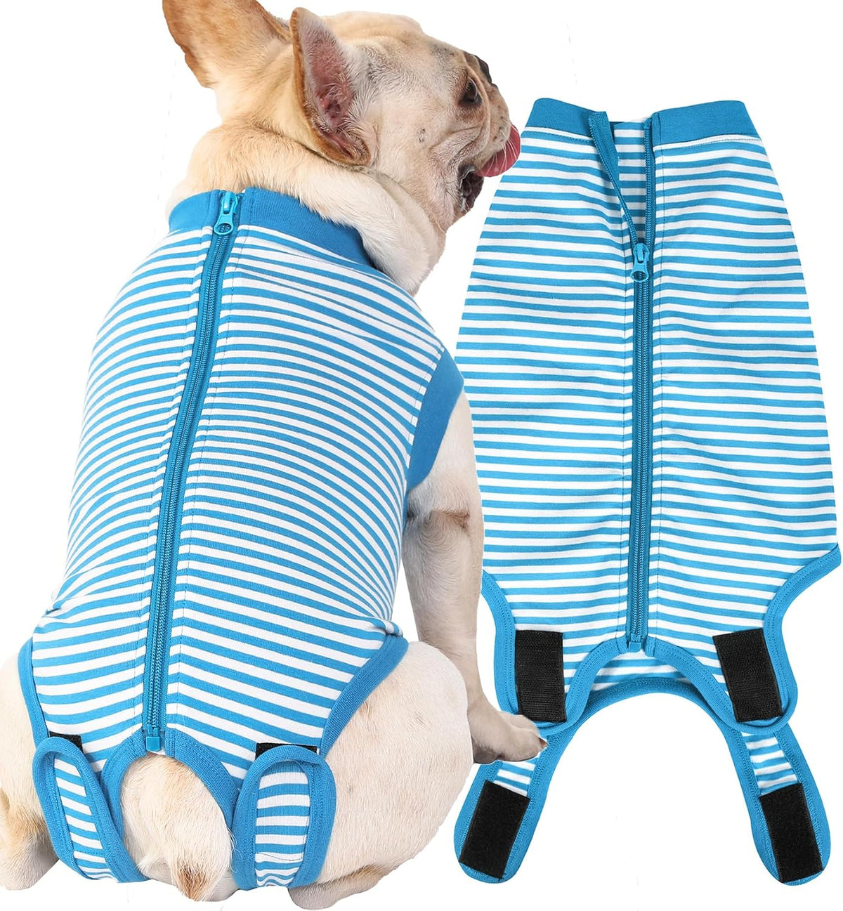 Dogs Cats Recovery Small Suit for After Surgery,Professional Pet Recovery Shirt Dog Abdominal Wounds Bandages,Substitute E-Collar & Cone,Prevent Licking Dog Onesies,Black-White XS