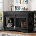 Garvee 47" Large Dog Crate Furniture, Wooden Dog Kennel End Table