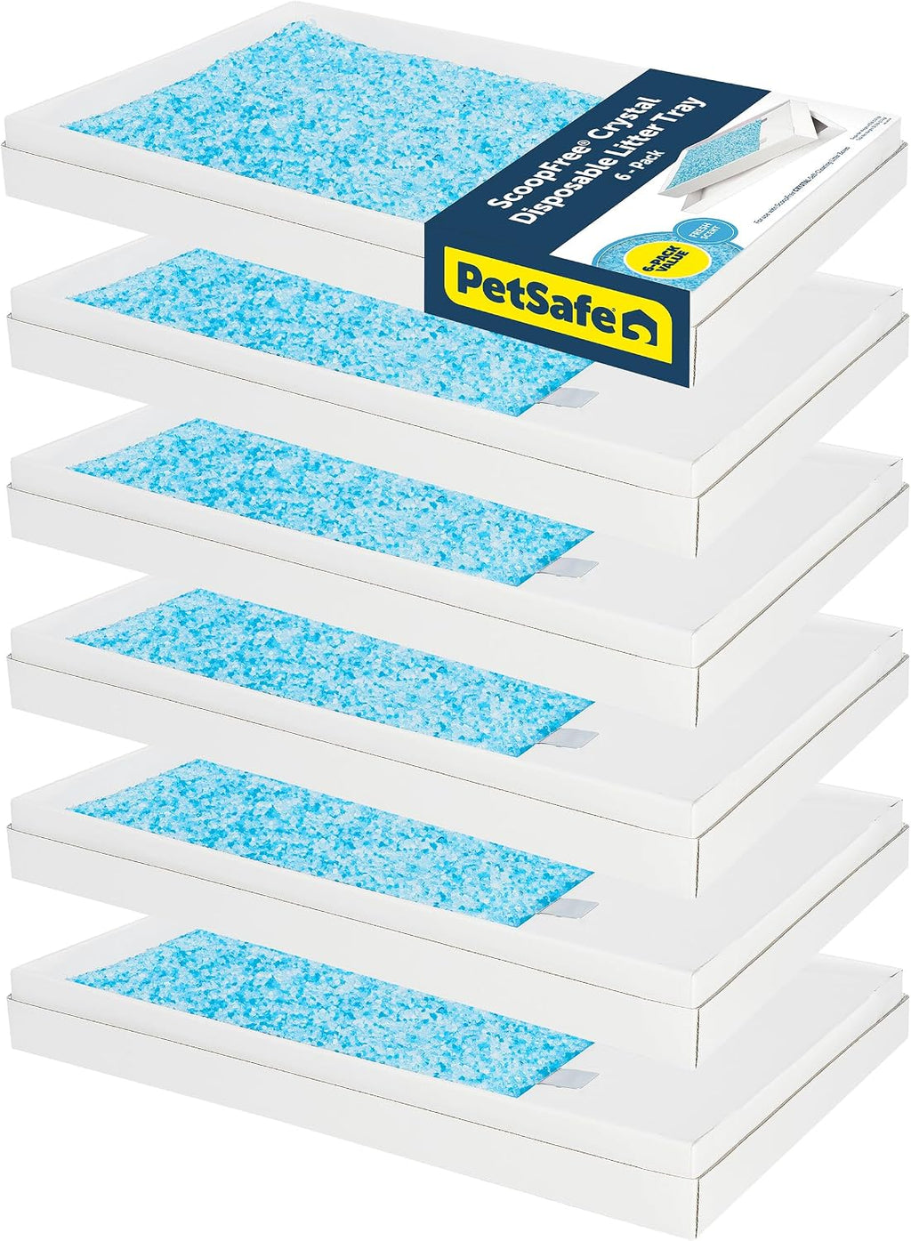 PetSafe ScoopFree Disposable Crystal Cat Litter Tray, Fresh Scent, 3 Pack