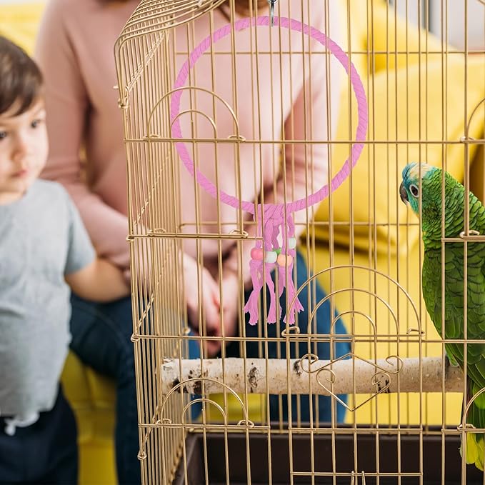 Bird Swing, 20 CM Diameter Hanging Parrot Swing - Image 5