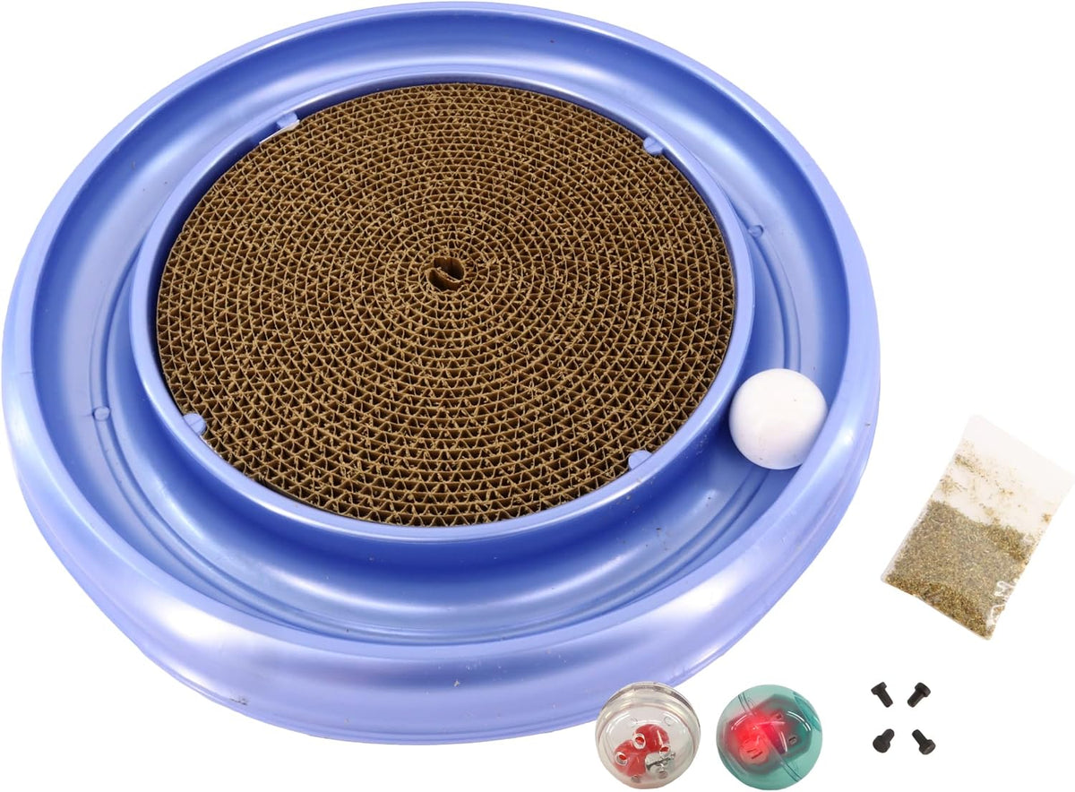 Coastal Pet - Turbo Pet Cat Bundle - Assorted Ball Pack & Scratcher Cat Toy