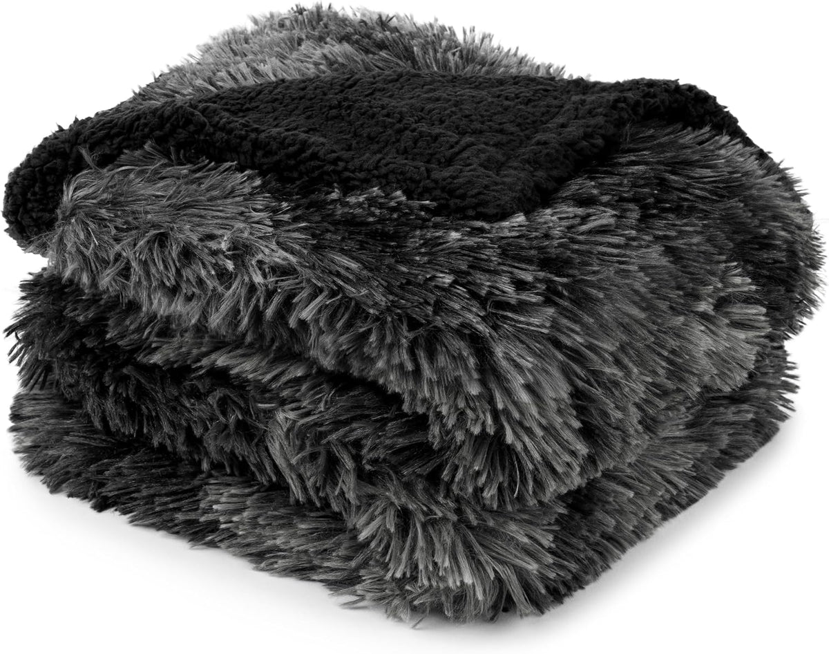 PetAmi Waterproof Dog Blanket for Couch Protector Throw 60x80 Tie-Dye Black