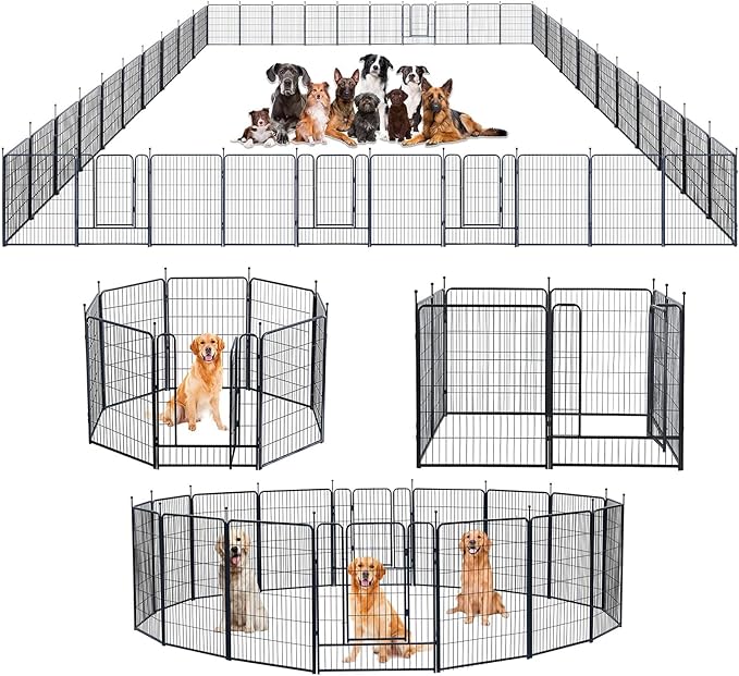 Dog Playpen, Portable Outdoor Dog Fence, Dog Playpen by XDPET