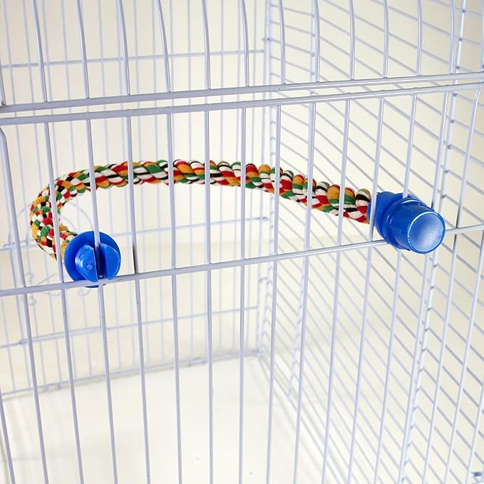 PENN-PLAX Bird Life Multicolored and Flexible Rope Perch – Create Fun, Colorful - Image 6