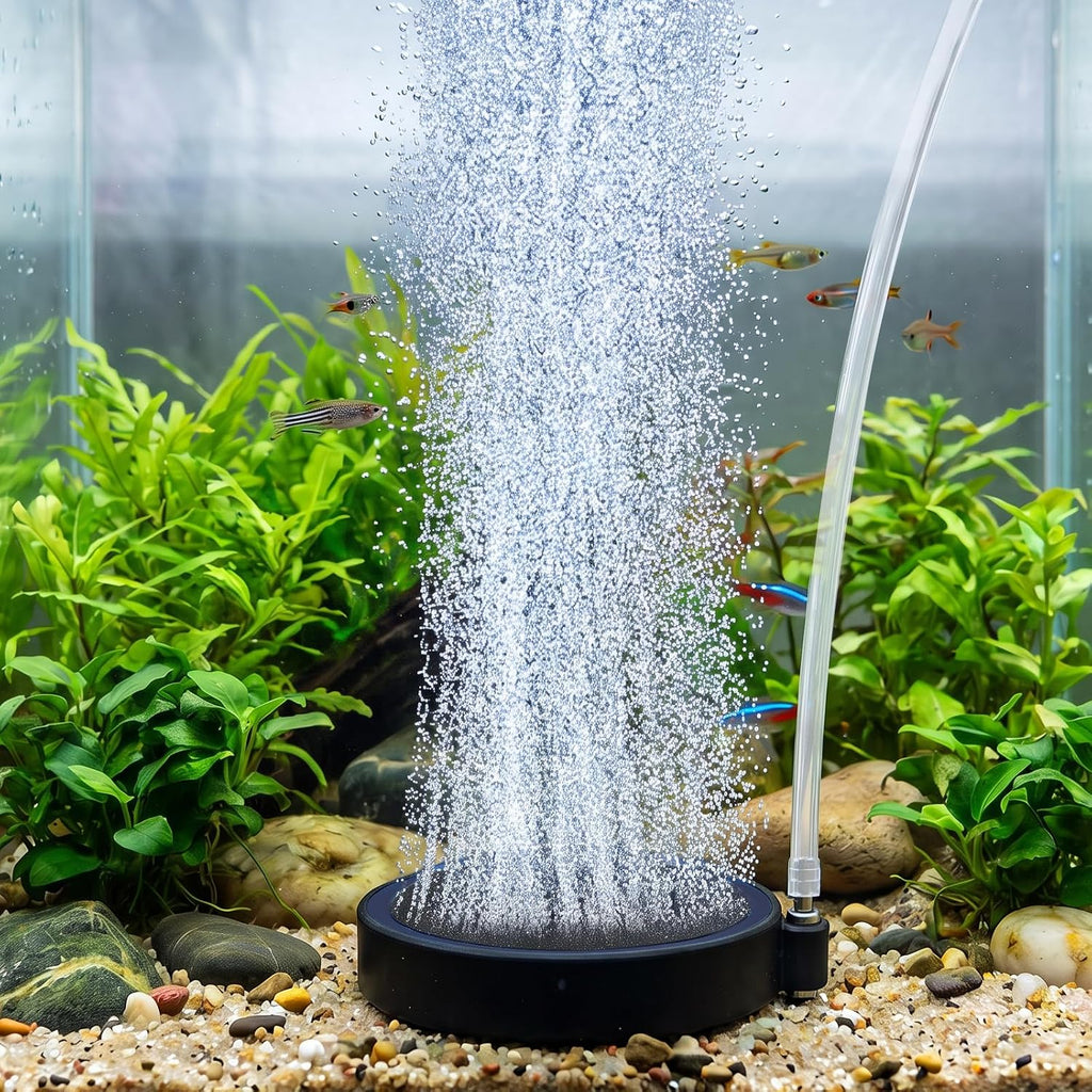 Fine Bubble Aquarium Air Stones,Adjustable Flow Fish Tank Bubbler