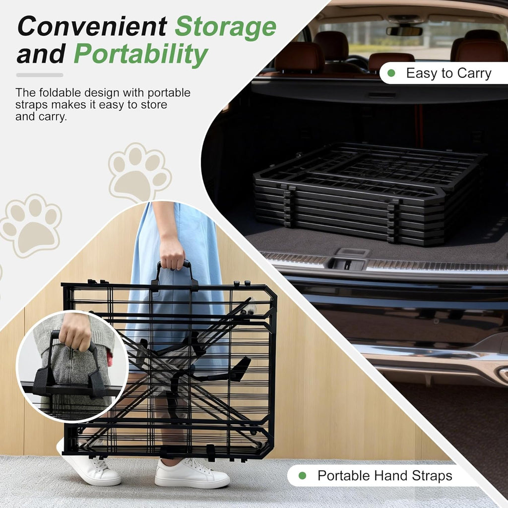 Outdoor Dog Playpen, 24 Inch 16 Panels Pet Fence, Black