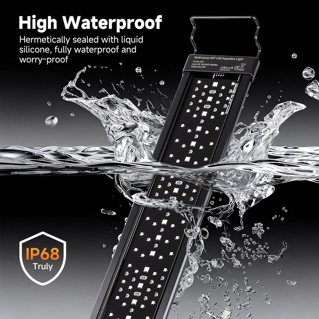 fishkeeper Smart LED Aquarium Light with One-Key Real-Time Sync Function