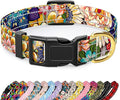 Reflective Dog Collar for Medium Dogs, Cute Boho Adjustable Heavy-Duty Nylon by TMOODEL