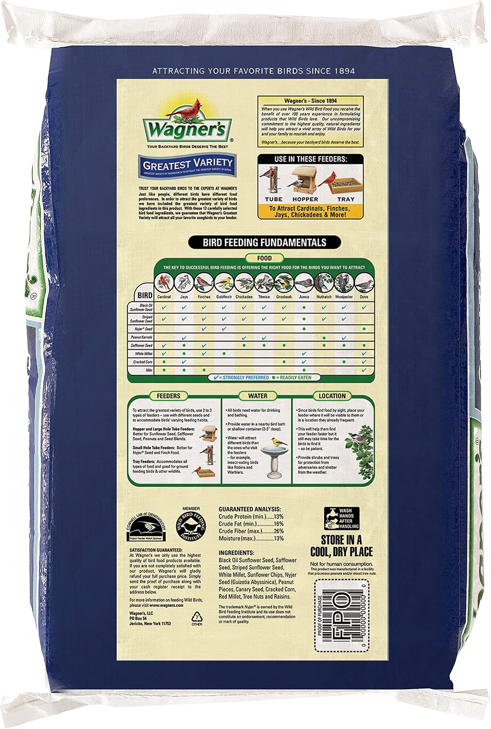 Wagner's 62059 Greatest Variety Blend Wild Bird Food, 16-Pound Bag