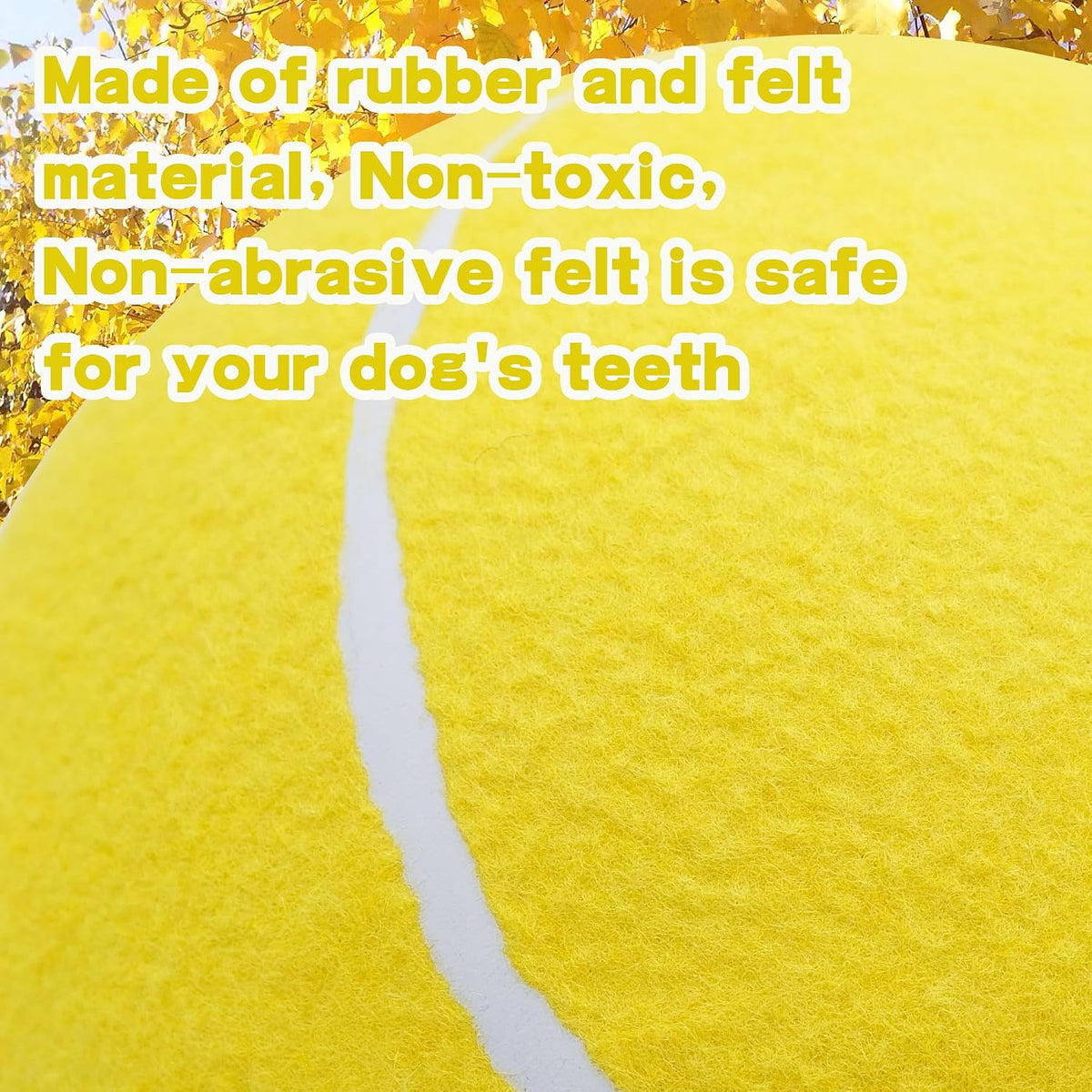 Banfeng Big Tennis Ball for Dogs, Giant Dog Tennis Ball Toy Large Outdoor Sports Gift for Small Medium Large Dog (Goose Yellow, 9.5 inch)
